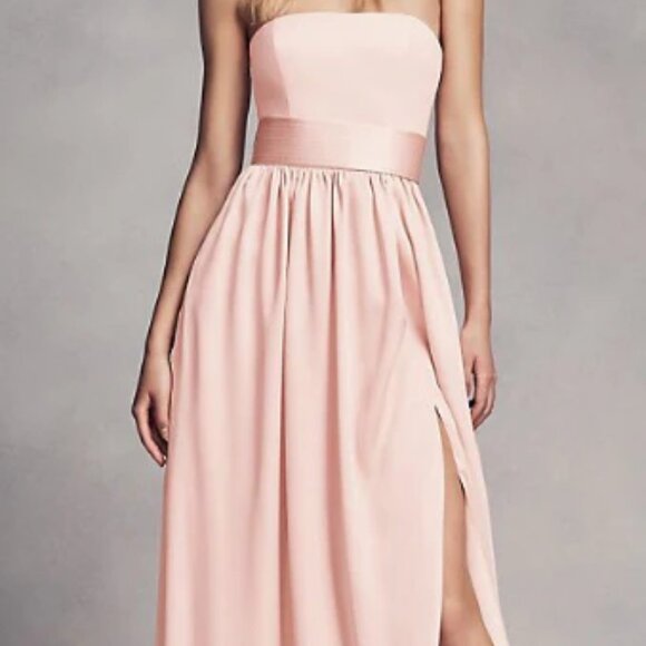 VERA WANG WHITE Strapless Long Matcha Style 36201760 DAVIS BRIDAL - Picture 15 of 16